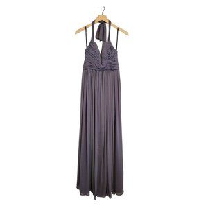 Watters Bridesmaids Mulberry A-Line Halter Floor Length Gown Maxi Dress 6